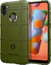 Voor Galaxy A11 Full Coverage Shockproof TPU Case (Army Green)