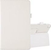 Litchi Texture horizontale flip lederen tas met houder voor Galaxy Tab A8.0 T290 (wit)