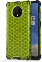 Voor OnePlus 7T schokbestendige honingraat pc + TPU-hoes (groen)