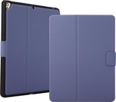 Voor iPad 9.7 (2018) / (2017) Elektrisch geperste textuur Horizontale flip lederen tas met houder en penhouder (lavendelgrijs)