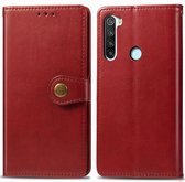 Voor Xiaomi Note 8T ENKAY Hat-Prince Litchi Texture horizontale flip lederen tas met kaartsleuven (rood)