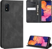 Voor Galaxy A10e Retro-skin Business magnetische zuignap Case met houder & kaartsleuven & portemonnee (zwart)