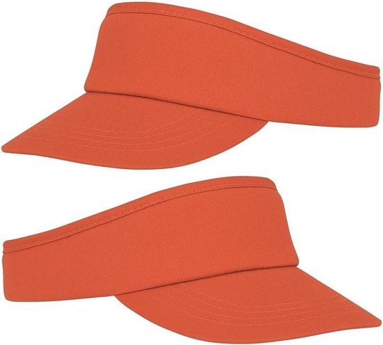 4x stuks oranje zonneklep pet voor volwassenen - Verstelbare zonnekleppen  - | bol.com