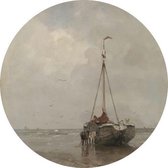 Muursticker Zeilboot op het Wad Rijksmuseum