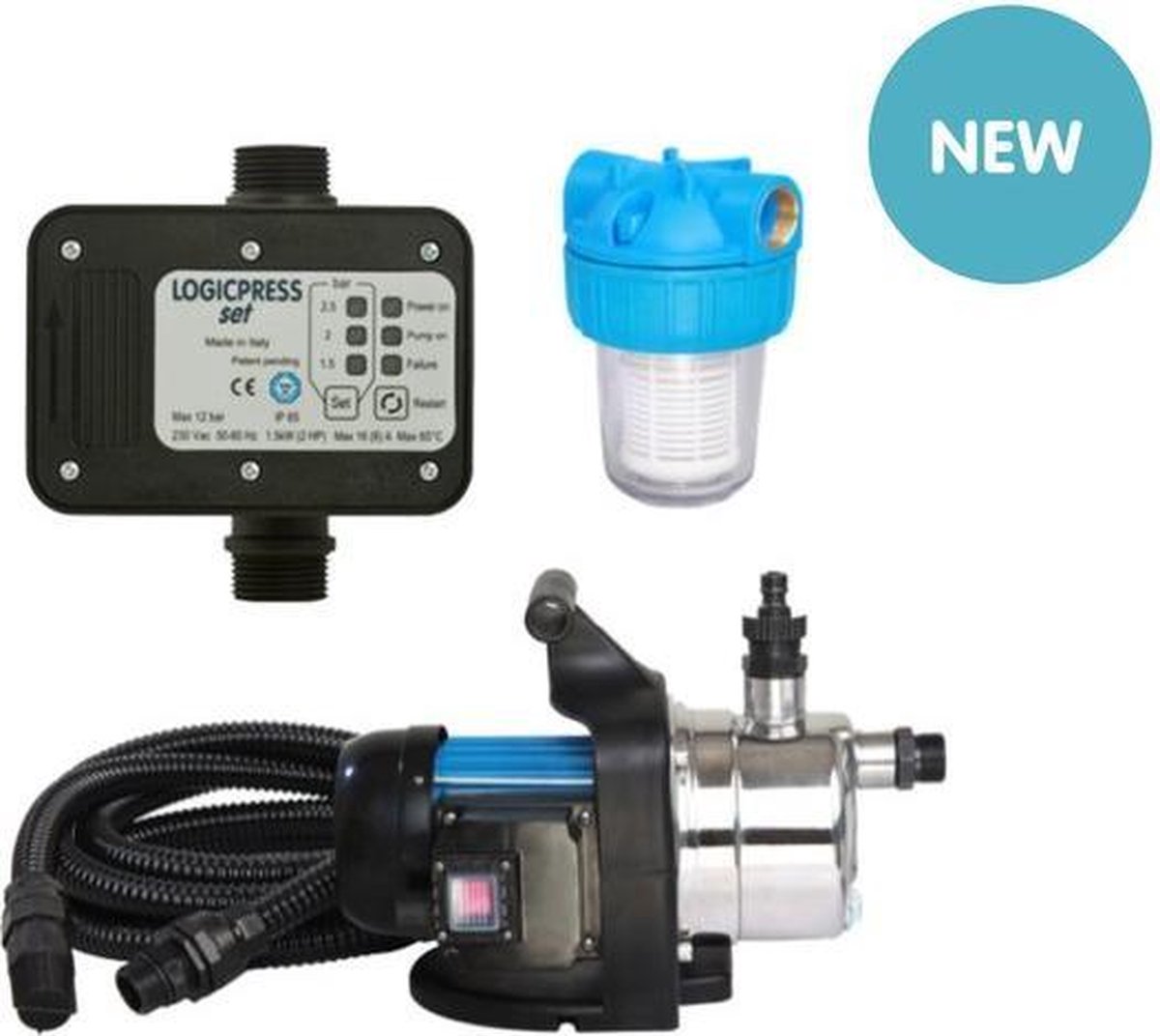 Pompe à eau de pluie RP 3500 INOX avec commande de presse LOGICPRESS 2. ...