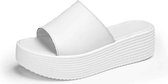 Lichtgewicht Antislip Slijtvaste Minimalistische Casual sandalen met dikke zolen Slippers voor dames (Kleur: Wit Maat: 36)