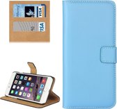 Voor iPhone 8 Plus & 7 Plus Echte gesplitste horizontale flip lederen tas met houder & kaartsleuven & portemonnee (blauw)