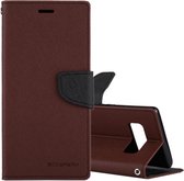 GOOSPERY FANCY DAGBOEK voor Galaxy Note 8 Cross Texture horizontale flip lederen tas met kaartsleuven & portemonnee en houder (bruin)