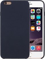 Voor iPhone 6 & 6s pure kleur vloeibare siliconen + pc beschermhoes van de behuizing (donkerblauw)