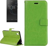 Voor Sony Xperia L1 Crazy Horse Texture Horizontaal Flip Leren Case met Houder & Kaartsleuven & Portemonnee & Fotolijst (Groen)