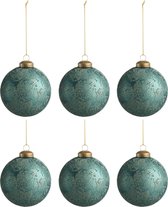 J-Line Doos van 6 Kerstballen Mat Antiek