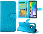 Huawei Y6p - Bookcase turquoise - portemonee hoesje