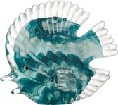 J-Line Presse Papier Vis Klein Glas Turquoise