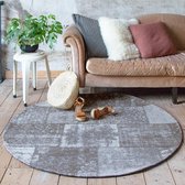 Rond patchwork vloerkleed - Dreams Grijs Ø 90cm