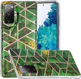 Voor Samsung Galaxy S20 FE Galvaniseren TPU telefoon beschermhoes (groene diamant)