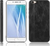 Voor Vivo V5 / Y67 Schokbestendig Naaien Koe Patroon Huid PC + PU + TPU Case (Zwart)