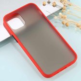 Voor iPhone 12 Skin Feel Series schokbestendig Frosted TPU + pc-beschermhoes (rood)