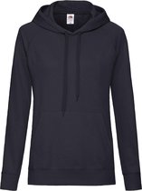 Fruit Of The Loom Dames Getailleerd Lichtgewicht Hoodie Dames met Capuchon  (240 GSM) (Donker Marine)