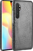 Voor Xiaomi Mi Note 10 Lite Shockproof Crocodile Texture PC + PU Case (zwart)