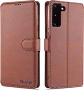 Voor Samsung Galaxy S21 + 5G AZNS Kalf Textuur Horizontale Flip Leren Case met Houder & Kaartsleuven & Portemonnee & Fotolijst (Bruin)