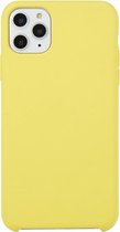 Voor iPhone 11 Pro Effen Kleur Effen Siliconen Schokbestendig Hoesje (Citroengeel)