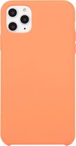 Voor iPhone 11 Pro Effen kleur Effen siliconen schokbestendig hoesje (abrikoos oranje)
