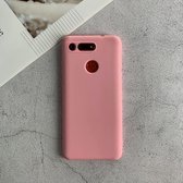 Voor Huawei Honor V20 schokbestendig Frosted TPU beschermhoes (roze)