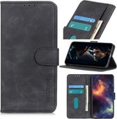 Voor Huawei Nova 7 5G Retro Textuur PU + TPU Horizontale Flip Leren Case met Houder & Kaartsleuven & Portemonnee (Zwart)