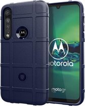 Voor Moto G8 Plus volledige dekking schokbestendig TPU-hoesje (blauw)