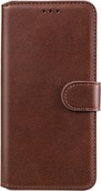 Voor Xiaomi Redmi Note 9 klassieke kalfsstructuur PU + TPU horizontale flip lederen tas, met houder & kaartsleuven en portemonnee (bruin)
