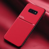 Voor Samsung Galaxy S10e Classic Tilt Strip Grain Magnetisch Schokbestendig PC + TPU-hoesje (rood)