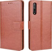 Voor Huawei P Smart S / Y8p / Enjoy 10S Retro Crazy Horse Texture Horizontale Flip Leren Case, met Houder & Kaartsleuven & Fotolijst (Bruin)