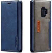 Voor Galaxy S9 LC.IMEEKE LC-001-serie PU + TPU kleuraanpassing frosted horizontale flip lederen tas met houder en kaartsleuf (blauw)