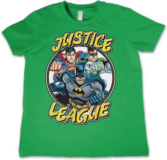 DC Comics Justice League Kinder Tshirt -M- Team Groen