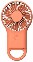 Handheld Pocket Mini Kleine ventilator Draagbaar opladen USB-buitenventilator met 7 kleurenlicht (oranje)