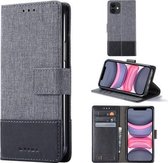 Voor iPhone 11 Pro Max MUXMA MX102 Horizontale flip canvas lederen tas met standaard & kaartsleuf & portemonnee-functie (zwart)