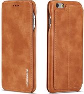 Voor iPhone 6 Hon Ancient Series lederen tas met kaartsleuven en houder en portemonnee (bruin)