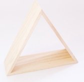 Houten eenvoudige houten driehoek frame rek wanddecoratie frame (ruwe houten driehoek)