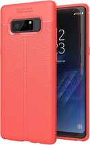 Voor Galaxy Note 8 Litchi Texture TPU beschermende achterkant van de behuizing (rood)