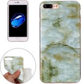 Voor iPhone 8 Plus & 7 Plus groen marmerpatroon Zachte TPU beschermende achterkant van de behuizing