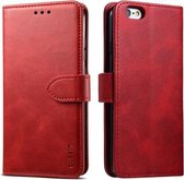 Voor iPhone 6 Plus GUSSIM magnetische horizontale lederen flip case met houder & kaartsleuven & & portemonnee (rood)