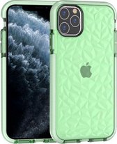 Voor iPhone 11 Pro schokbestendig Diamond Texture TPU beschermhoes (groen)