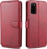 Voor Samsung Galaxy S20 Plus AZNS Kalfsstructuur Horizontale Flip Leren Case, met Houder & Kaartsleuven & Portemonnee & Fotolijst (Rood)