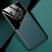 Voor Huawei Mate 40 Pro + All-inclusive leer + beschermhoes van organisch glas met metalen ijzeren plaat (groen)