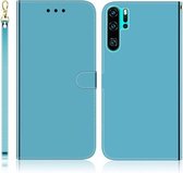 Voor Huawei P30 Pro Geïmiteerd Spiegeloppervlak Horizontale Flip Leren Case met Houder & Kaartsleuven & Portemonnee & Lanyard (Blauw)