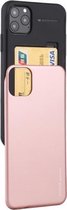 Voor iPhone 11 Pro MERCURY GOOSPERY SKY SLIDE BUMPER TPU + PC Case met kaartsleuf (Rose Gold)