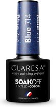 Claresa Soak Off UV/LED Kleur Blauw #714 Hybrid Gellak 5g