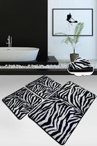 Nerge.be  | STRIPED Badmat Triple Set  | Vivid Color | Badmat Set | antislip | Washable in the Machine | Absorbent badmat