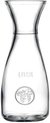 Karaf/schenkkan 1 liter van glas met uitlopende hals - Waterkan - Sapkan