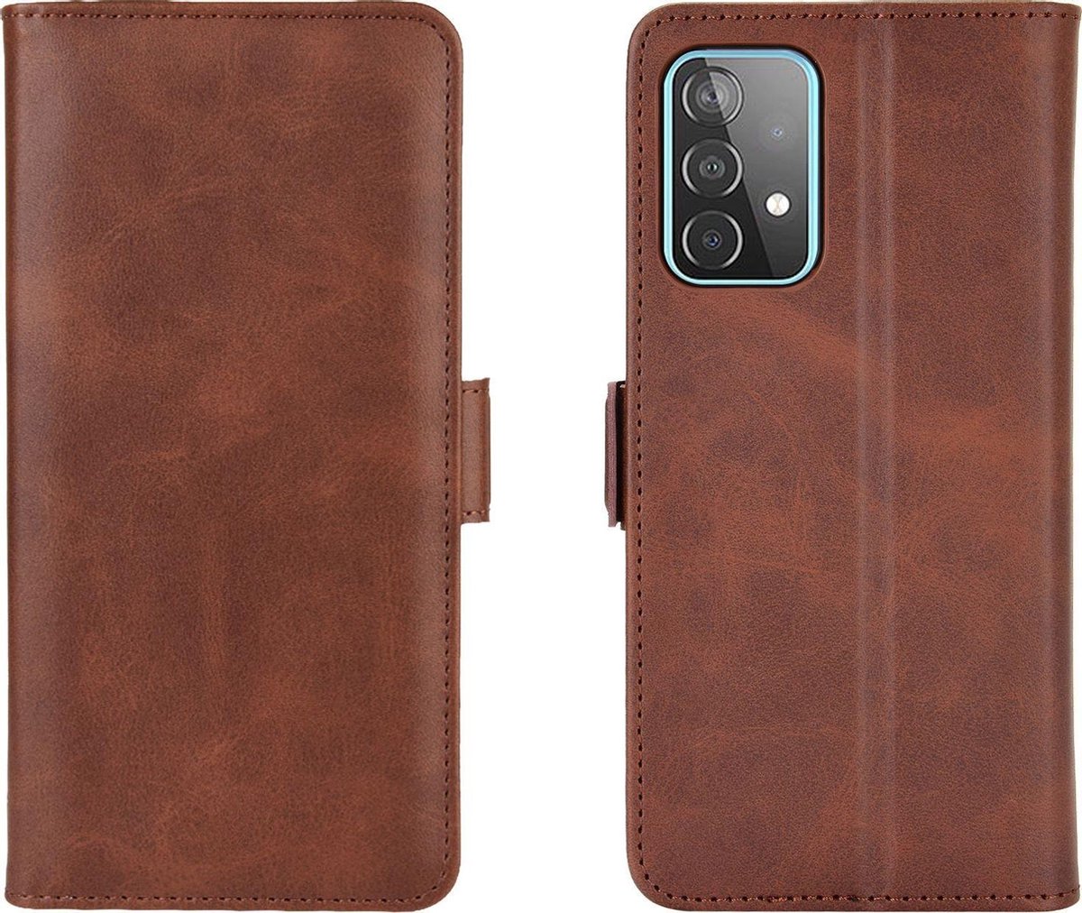 Mobigear Telefoonhoesje geschikt voor Samsung Galaxy A52s 5G Hoesje | Mobigear Slim Magnet Bookcase Portemonnee | Pasjeshouder voor 3 Pasjes | Telefoonhoesje voor Pinpas / OV Kaart / Rijbewijs - Bruin